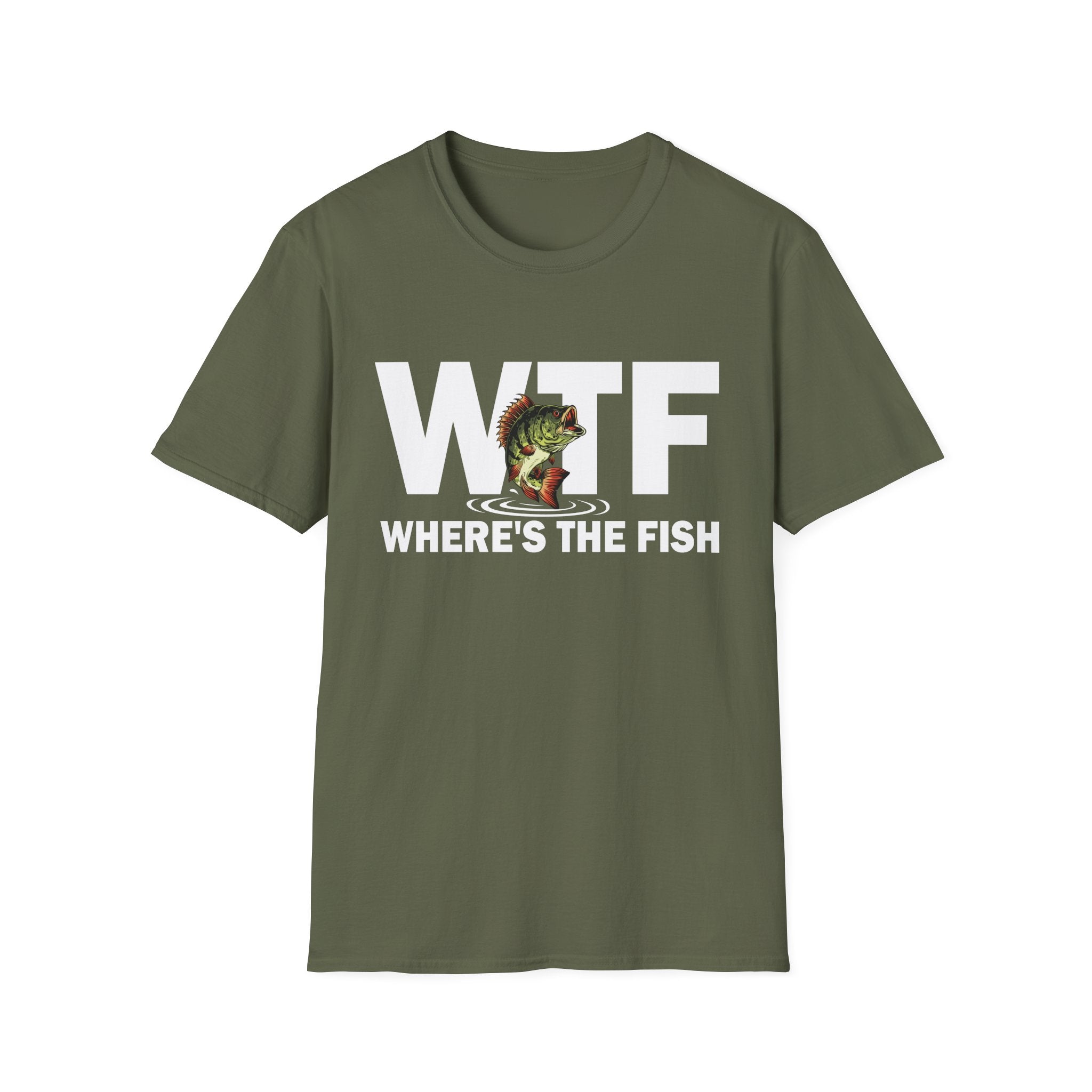 WTF Where's The Fish T-Shirt — Funny Fishing Graphic Tee for Anglers